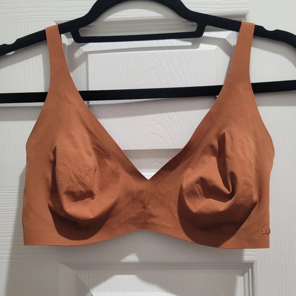 SKIMS Naked Plunge Bralette Bronze S-DD - Picture 3 of 6
